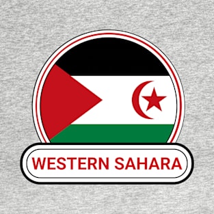 Western Sahara Country Badge - Western Sahara Flag T-Shirt